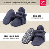 Unisex Fleece Baby Booties, Soft Sole and Non Slip | Stay on Slipper Socks for Infant/Toddler, Girls, Boys 3-24 Months